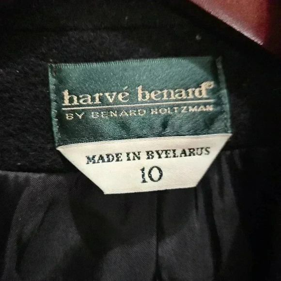 Harve Benard Black Wool Blend Womens Blazer Size 10 - Picture 2 of 4